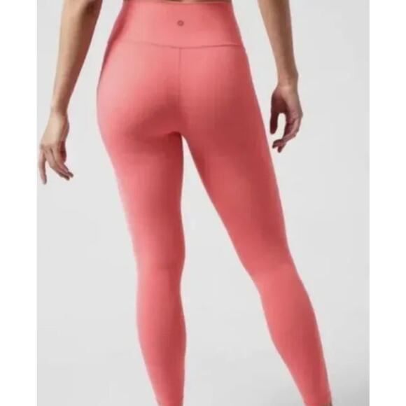 NWT Athleta Transcend 7/8 Tight Leggings Coral Pink Women's Small MSRP $99 - Picture 3 of 4